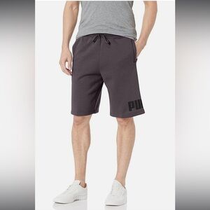 Men’s Dark Gray Puma Logo Athletic Shorts Sz Med